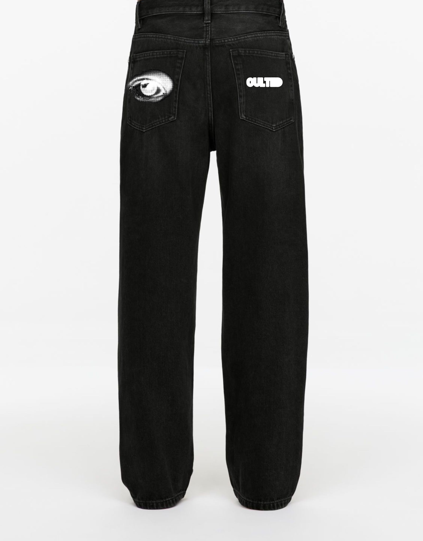 Culted black jeans