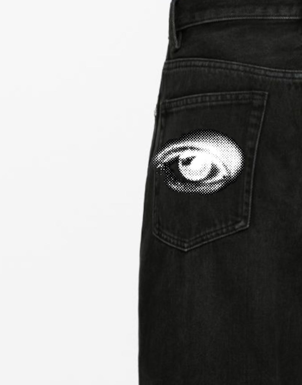 Culted black jeans