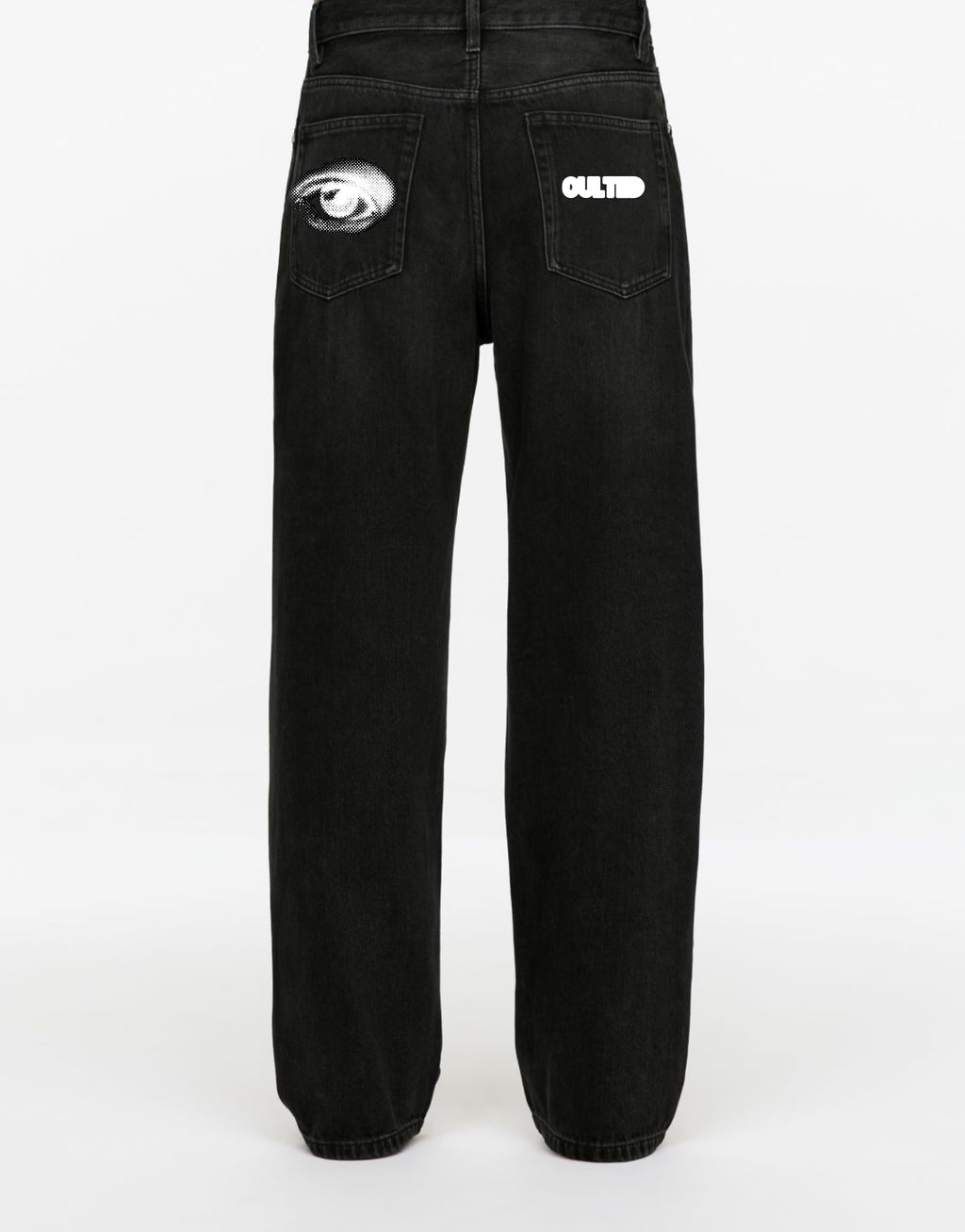 Culted black jeans