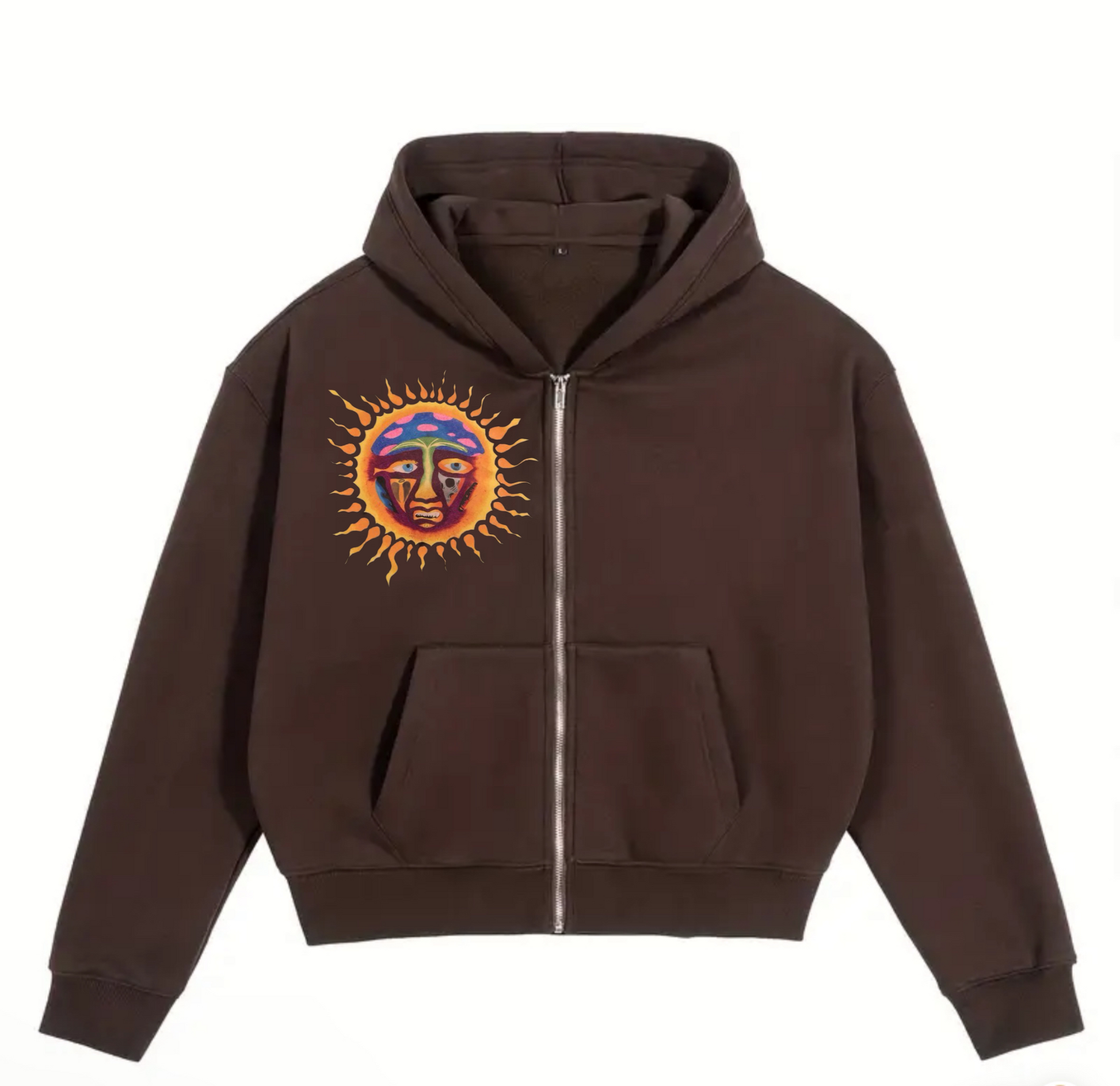Sun brown zip up